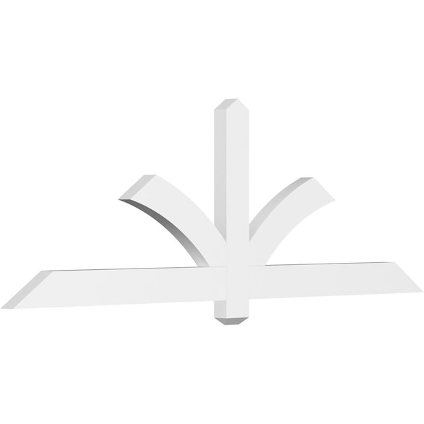 Ekena Millwork Redmond Architectural Grade PVC Gable Bracket, 72"W x 24"H x 2"D x 4"F, 8/12 Pitch GBP072X24X0204RED00 - main
